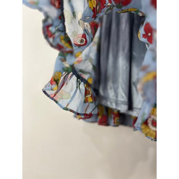 Girls Boho Cottagecore High neck Long Sleeve Midi Spring Dress 6/7 - Picture 6 of 8